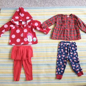 ⭐ ☃️ 🌲 Lot of Baby Girl Holiday clothes 12-18 months